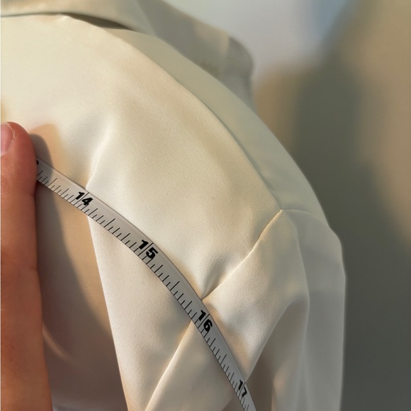 Women’s White Embellished Lapel Button Up - Baxter & Wells Approx Medium (6-8) - Picture 10 of 12